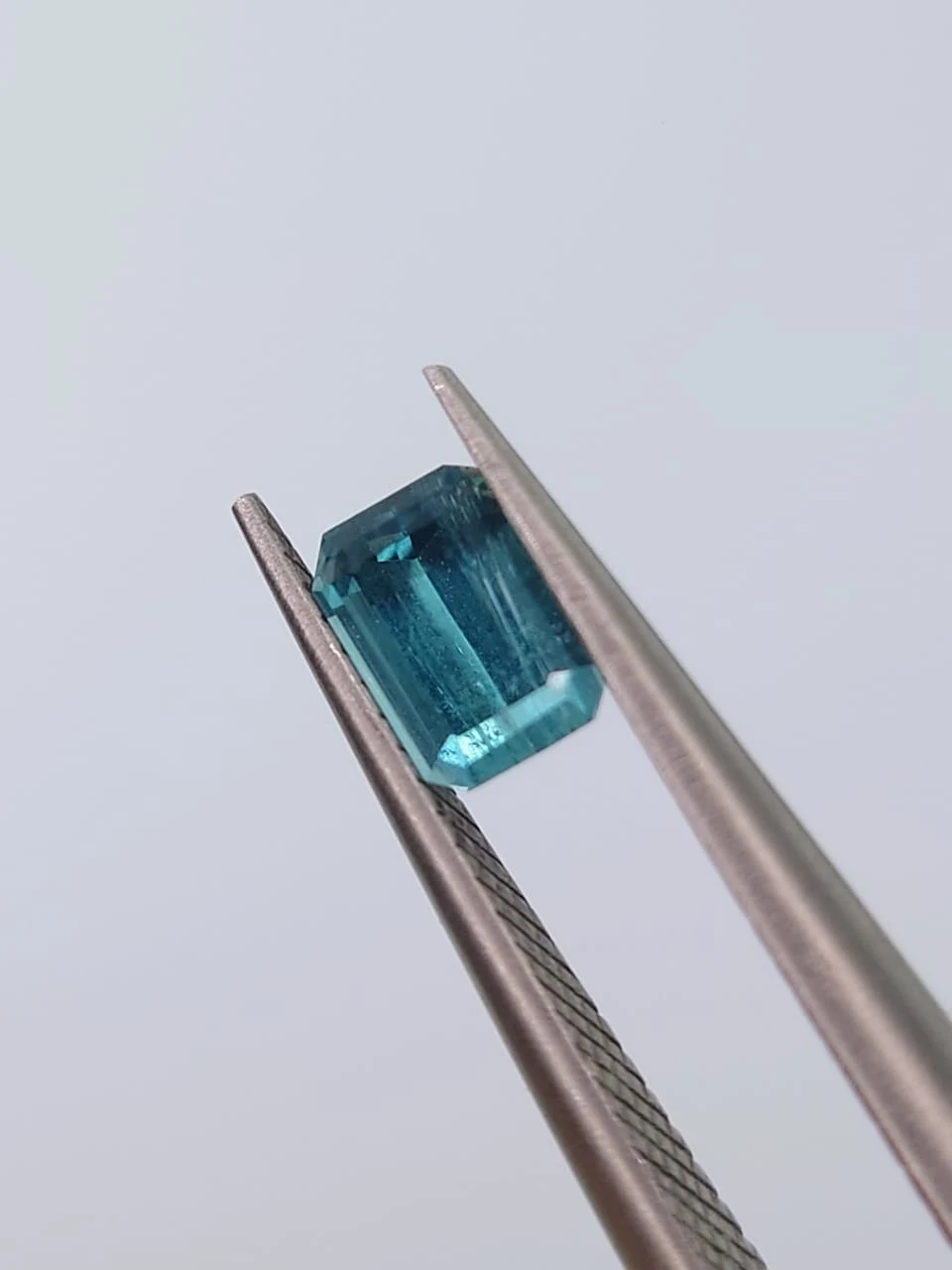 0.44ct Natural Lagoon Blue Tourmaline Emerald Cut Loose Gemstone from Afghanistan — view 2